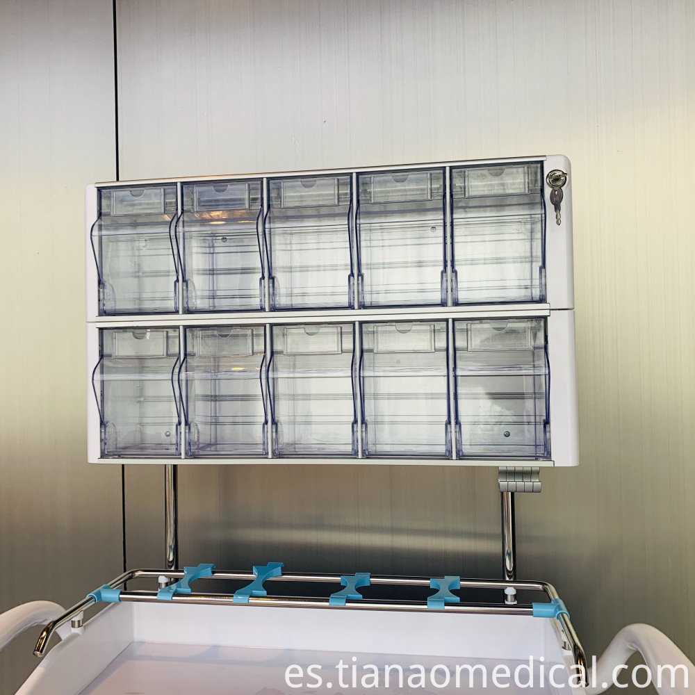Carro de anestesia de entrada sin llave del hospital Hospital Keyless Entry Anesthesia Trolley